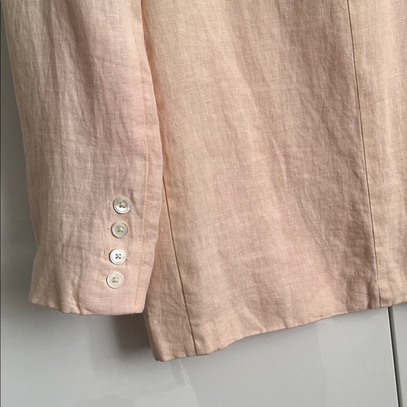 NICOLE MILLER Collection NWOT Oversized Linen Dip Dye Blazer Lined, Size S/M - Picture 10 of 11